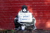Banksy - Beggar "I Want Change" Mini Paper Poster