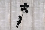 Black Framed - Banksy - Gaza Balloons Girl Mini Poster