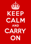 Keep Calm and Carry On - Red - Vintage Propaganda Mini A2 Paper Poster