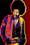 Jimi Hendrix Psychedelic Pop Art Mini A2 Paper Poster