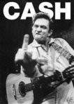 Johnny Cash Finger A1 paper country poster