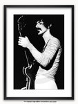 Framed with WHITE mount Frank Zappa Amsterdam 1970 A1 rock poster