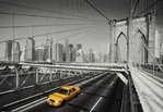 New York - Yellow Cab - Brooklyn Bridge - Maxi Paper Poster