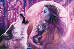 Harvest Moon - Fairy & Wolf Purple Haze - H - Maxi Paper Poster