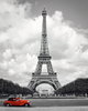 Paris Red Car - Mini Paper Poster