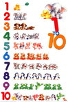 Animal Numbers 1 to 10 Maxi Paper Poster
