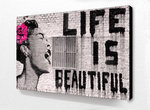 Blockmounted - Banksy - Life is Beautiful - Mini Poster