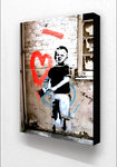 Banksy - Boy With Painted Heart Block Mount