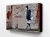 Banksy -  Rat Girl On Chair Block Mount