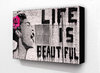 Banksy -  Life Is Beautiful Billie Holiday Block Mount