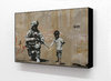Banksy - Soldier & Boy Flower in Gun Horizontal Block Mount