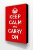 Keep Calm & Carry On Red Vertical Block Mount
