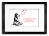 Banksy Girl Blowing Butterflys Fate Framed Mounted Print