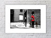 Banksy Queens Guard Hiorizontal 2 tone Mounted Print