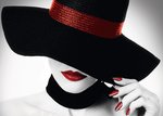 Vogue Style - Black Hat Red Lips - GIANT PAPER POSTER
