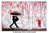 Banksy - Rainbow Happy Rain Girl - Mini Paper Poster